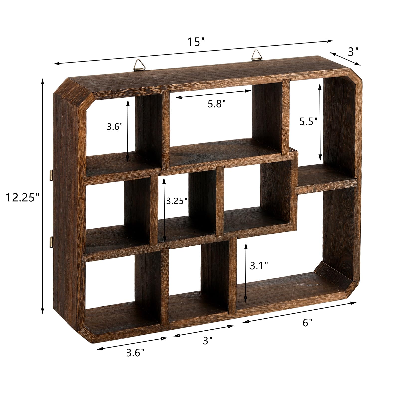Amazon.com: Frcctre Rustic Shadow Box Display Shelf, 9